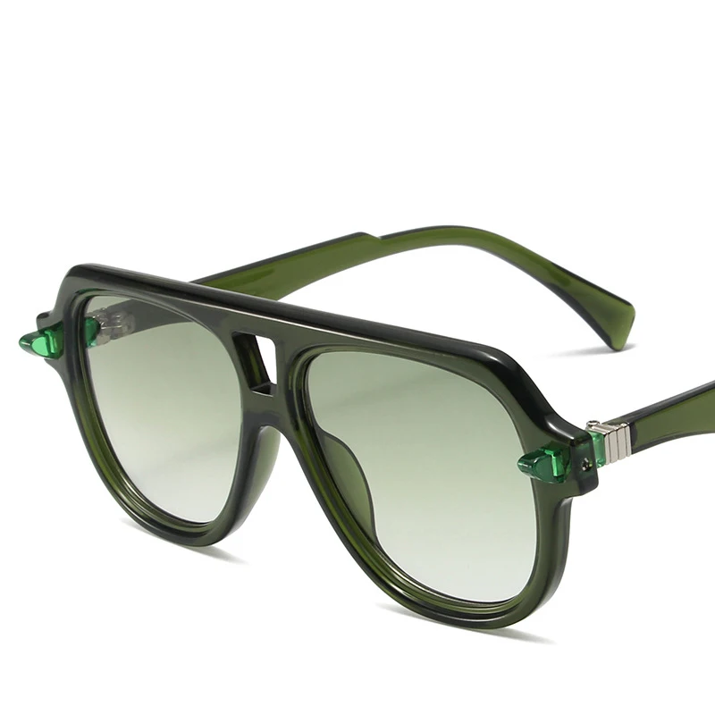 56641 Marken design personal isierte Sonnenbrille Männer Frauen Retro Doppelt räger große Piloten brille im Freien Sonnenbrille