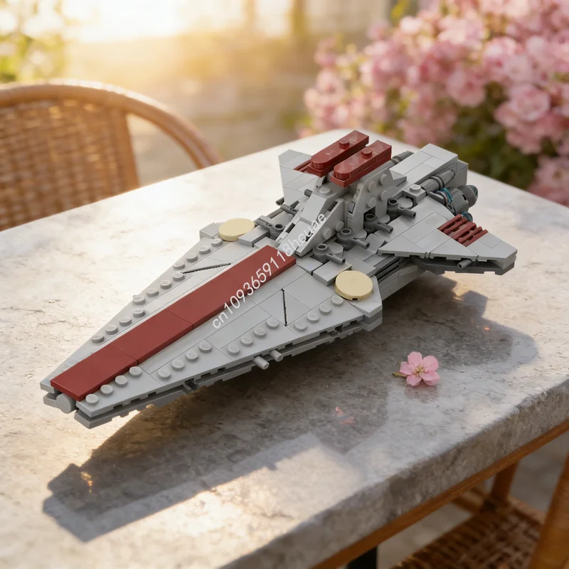 350ピース-moc-スターバトル-ミディスケール-クローンウォーズ-ヴェネター-モデル-組み立てブロック-クリスマスギフト-おもちゃ-diy-教育玩具