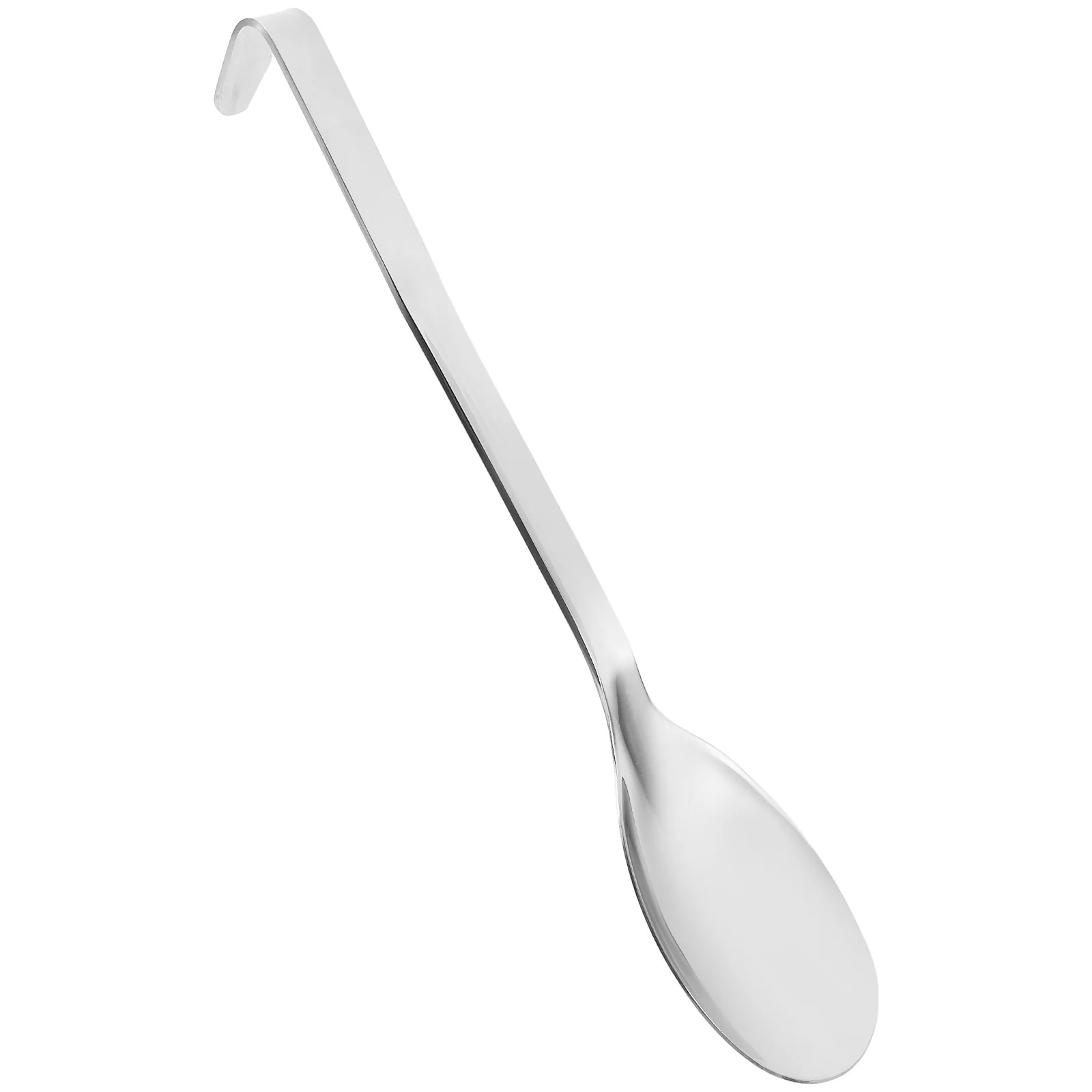 

1pcs Stainless Steel Serving Spoon With Hook Ergonomic Design For Hot Cold Foods Large Soup Ladle Kitchen Restaurant Use