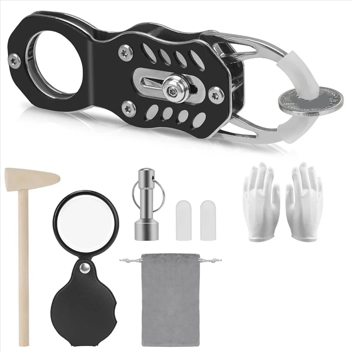 KSOL Pocket Coin Pinger Test Kit, Coin Test - Coin Verification Via Resonance Test and Size Comparison