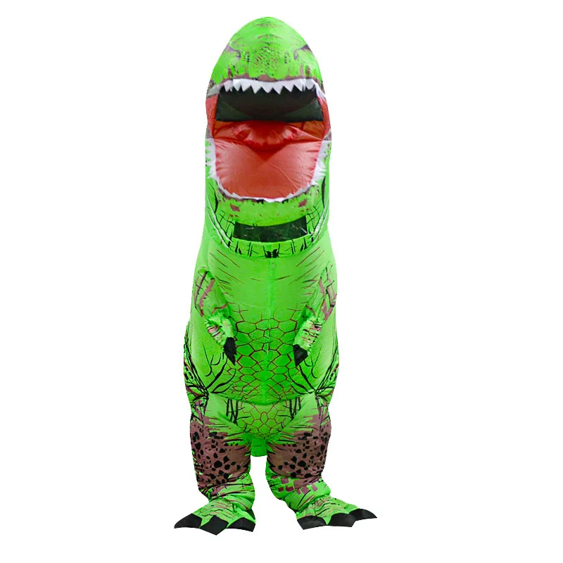 T-Rex Opblaasbare Uit Tyrannosaurus Dinosaurus Kostuum Kind Kinderen Volwassen Rollenspel Fancy Halloween Mascotte Feestkleding