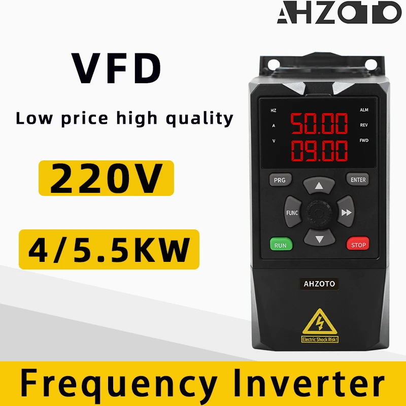 220V 3Phase Variable Frequency Inverter Drive LED Display 0.4KW to 5.5KW Current Motor Speed Controller Frequency Converter