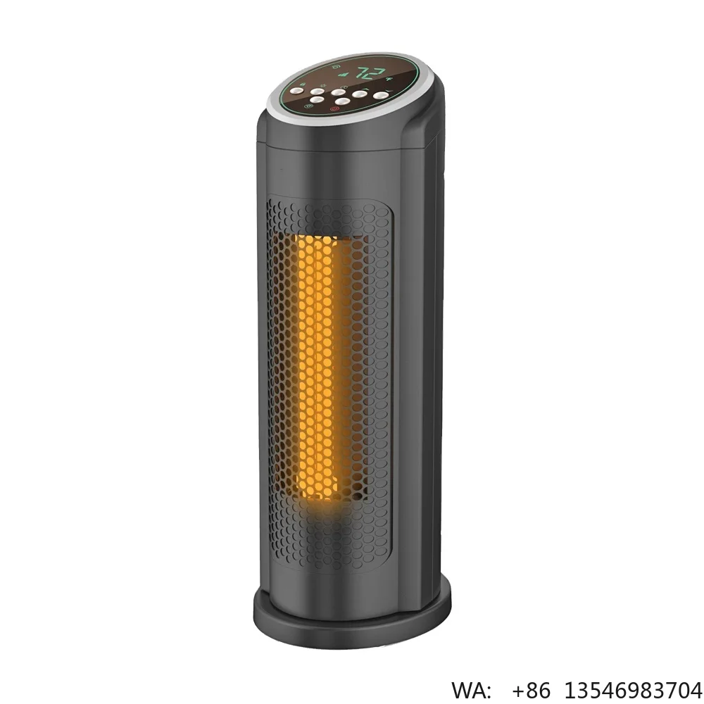 Wholesale 500W 1000W  Black Timer Oscillating Electric Tower Fan Heater Infrared Digital Tower Heater with Remote Control