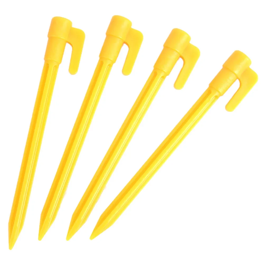 4Pcs ABS Plastic Awning Tent Fixed Pegs Nails Pins Support Sand Ground Stakes Outdoor Travel Camping Tent Beach Mats Accessories