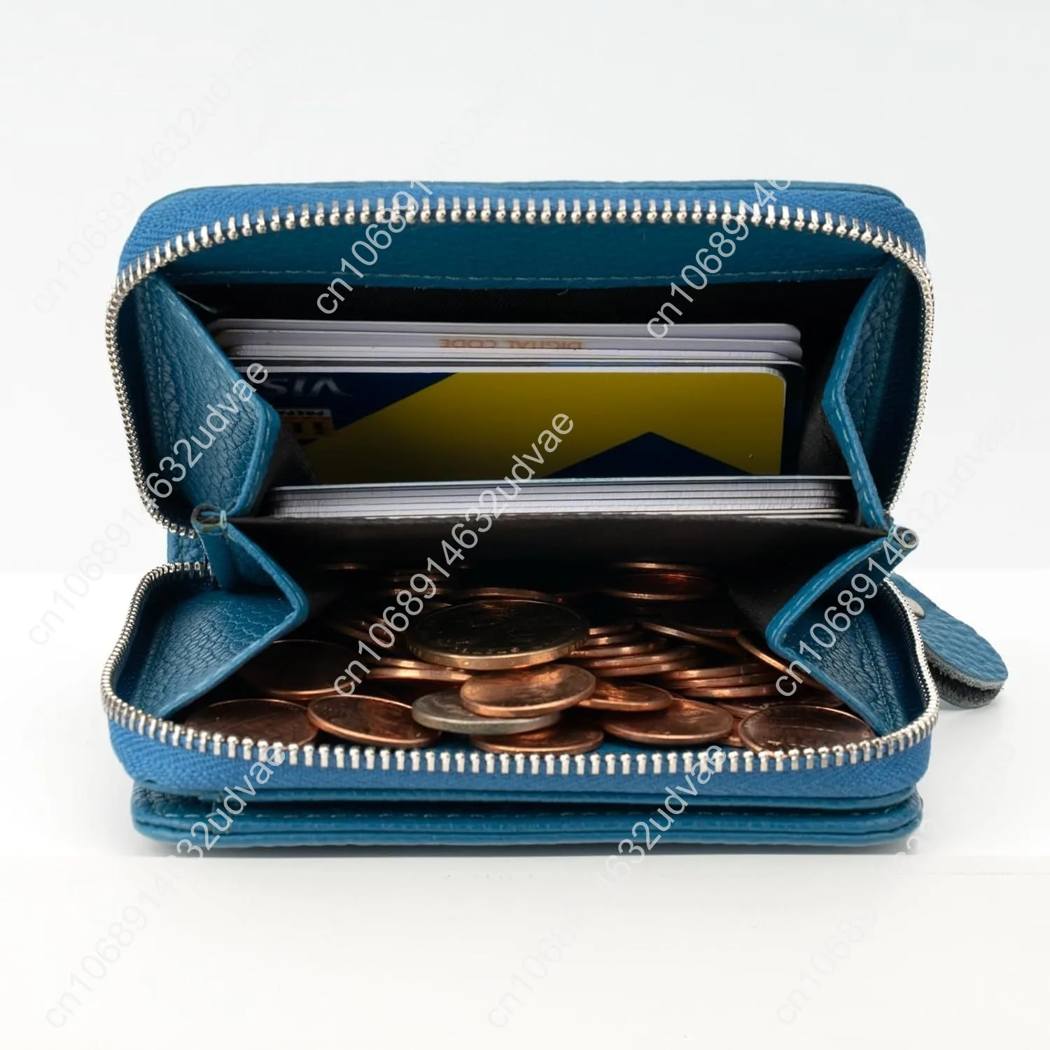 Small Wallet for Women, Genuine Leather RFID Blocking Credit Card Holder Slim Compact Coin Purse Women's Wallets with ID Window