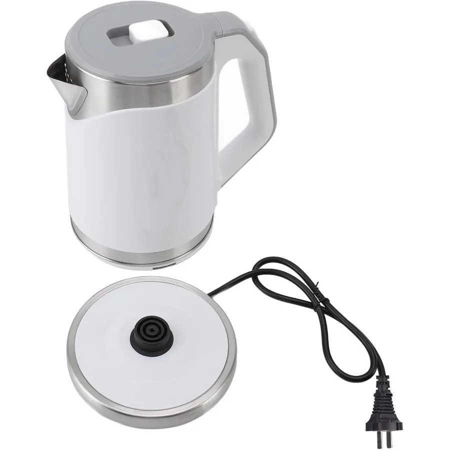 

Electric Kettle Fast Boil Stainless Steel 1500W Double Layer Hot Water Boiler Auto Shut Off for Home Kitchen US Plug 110V