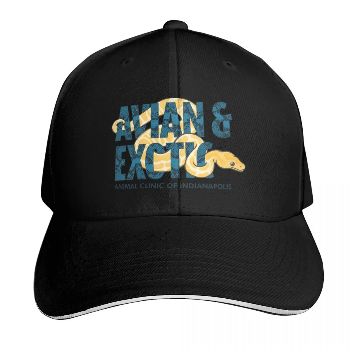 AEAC Snake Baseball Cap Six Panel Structured Crown Sun Protection UPF 50+ Breathable Mesh Back