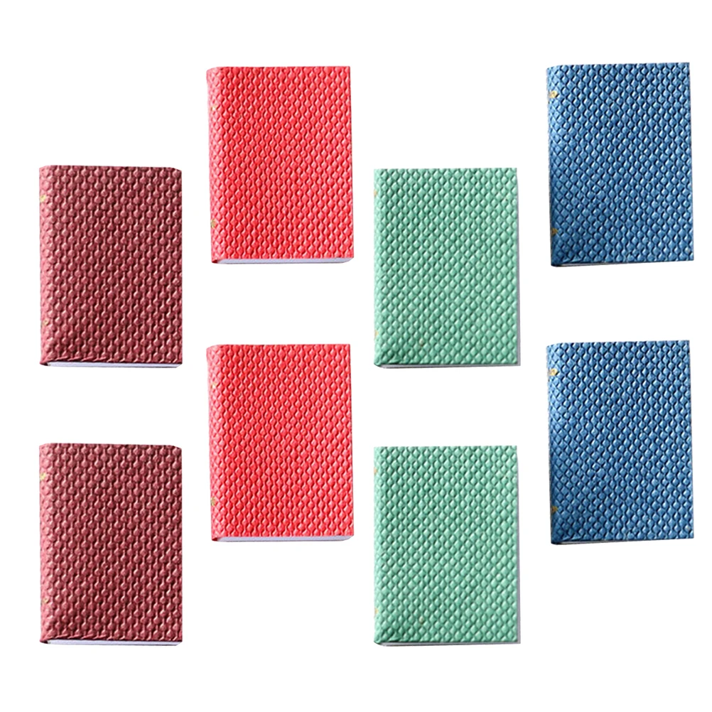 

8 pcs Mini Books Book Props Small House Themed Paper Craft Miniature Ornament Decoration Detailed Appearance Gentle Material