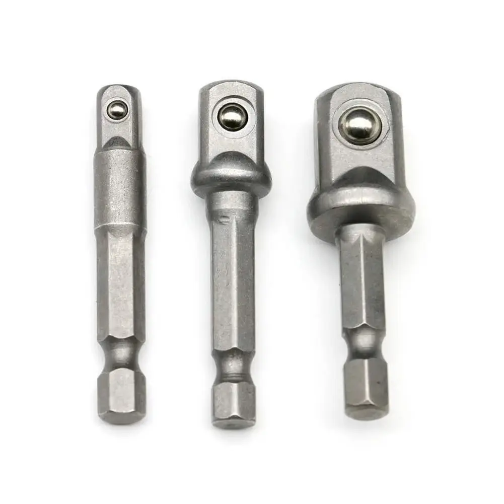 3 Pcs adattatore per presa per trapano a percussione punta per trapano a percussione adattatore per presa a barra s 1/4 3/8 1/2 punta per trapano a testa quadrata con gambo esagonale