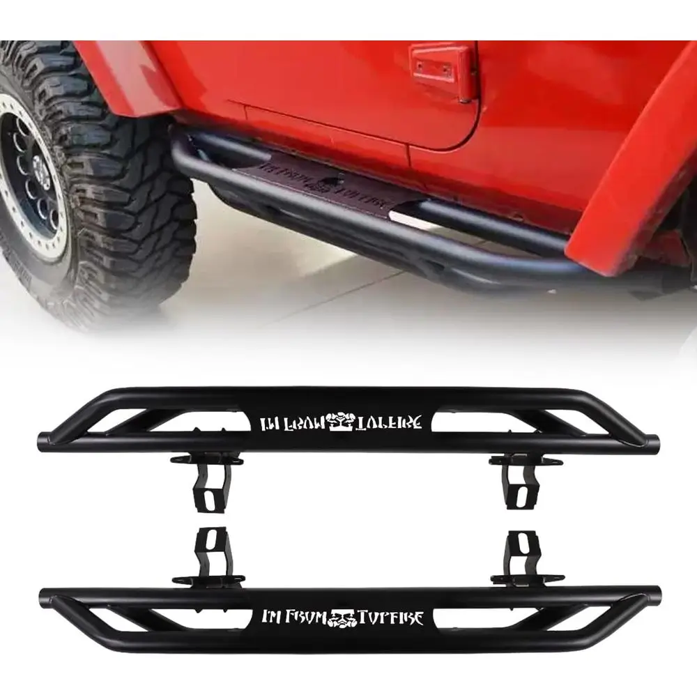 

Боковая педаль черная для Jeep Wrangler JL 2018-2024 гг., 2-дверная JLU Unlimited, откидная педаль 6,2 дюйма