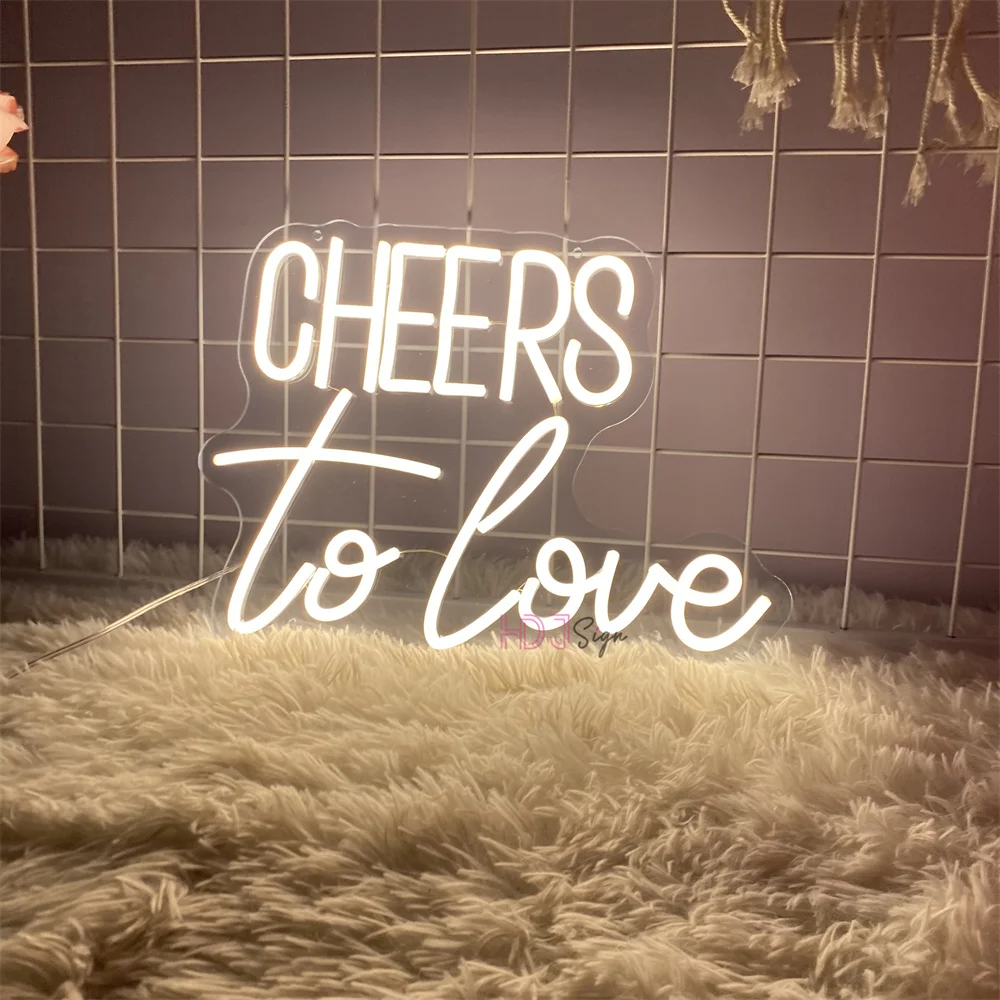 Neon Led Sign Cheer To Love Custom Led Night Lights Sign USB for Room Wall Decor Wedding Decoration Signboard Neon Lamps