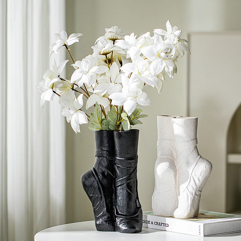 

DIY Ballet Shoe Dance styling Vase FlowerPot Mold Art Vase Concrete Plaster Cement Silicone Mould