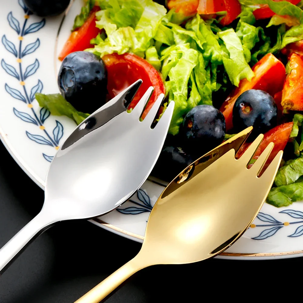 طقم أدوات مائدة غربي من الفولاذ المقاوم للصدأ ، مريح ، شوكة ، ملعقة فواكه ، نودلز ، سلطة ، حلوى ، آيس كريم ، حلوى ، إكسسوارات ، 6: 50: 50