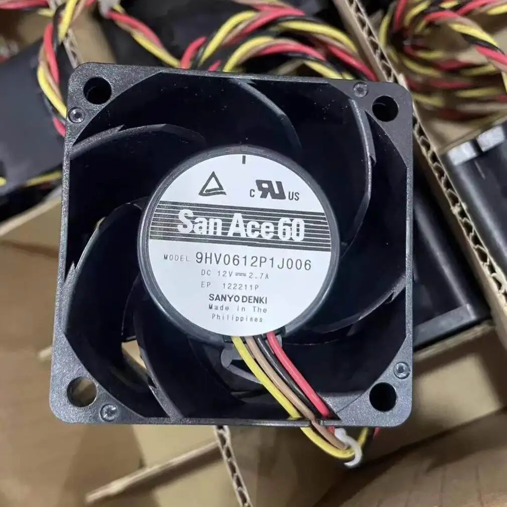 

Оригинальный вентилятор 9HV0612P1J006 12V 2.7A 6038 с 4-проводным PWM-контролем скорости, мощный.