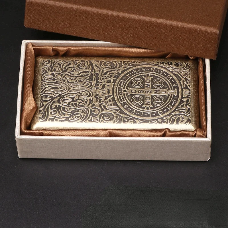 6 Styles Retro Distressed Slim 20 Stick Cigarette Case Unisex Cold Rolled Sheet Storage Box Couple Birthday Travel Gift - view 3