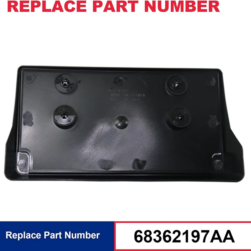 

1Pc Car Front Bumper License Plate Bracket Kit 68274215AE Auto License Plate Frame Cover For Ram 1500 2019 2020-2024 Accessories