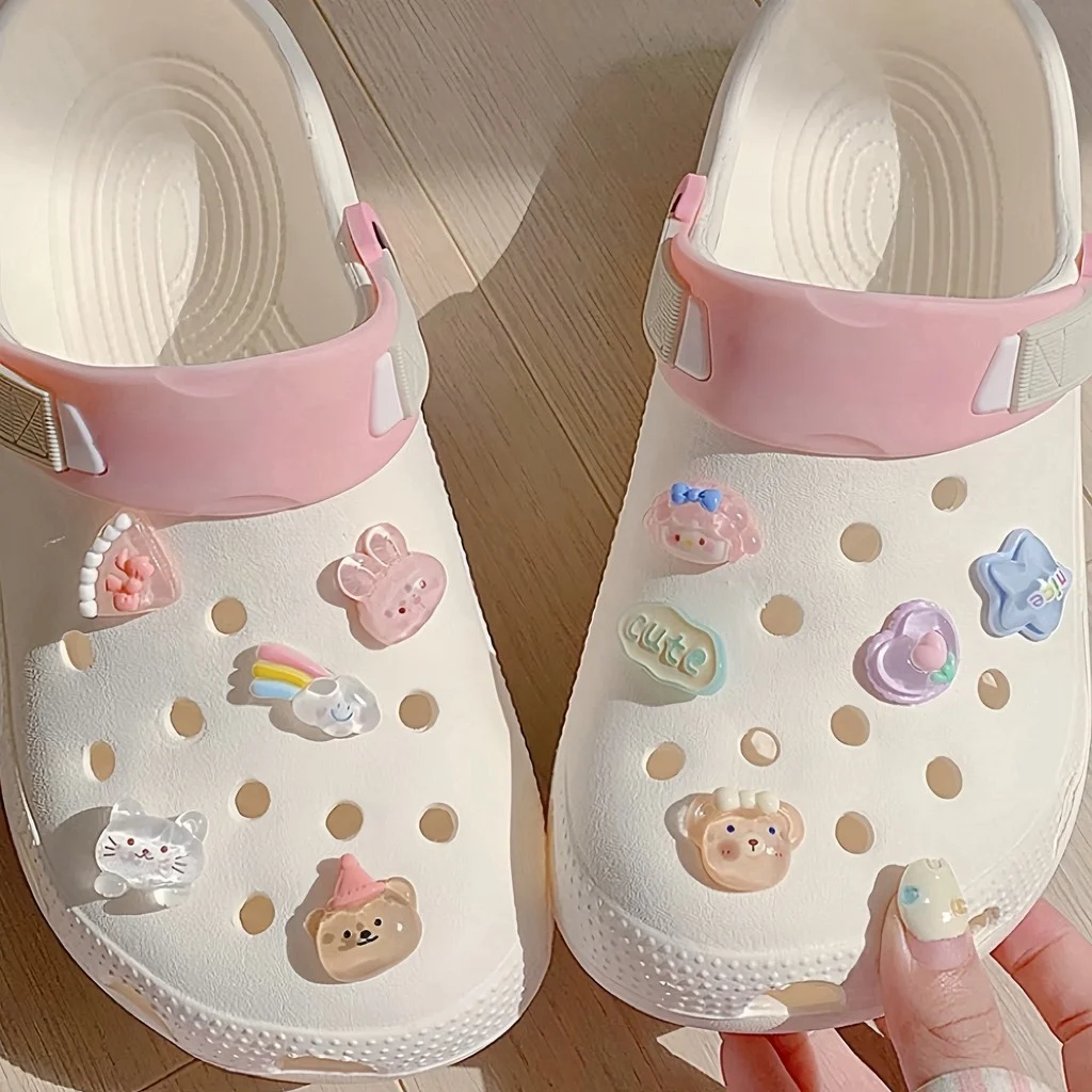 DIY-Serie Lochschuh-Blumen-Accessoires Mädchen-Schuhzubehör-Set Perlen-Schuhketten-Dekorationen – Detail 12