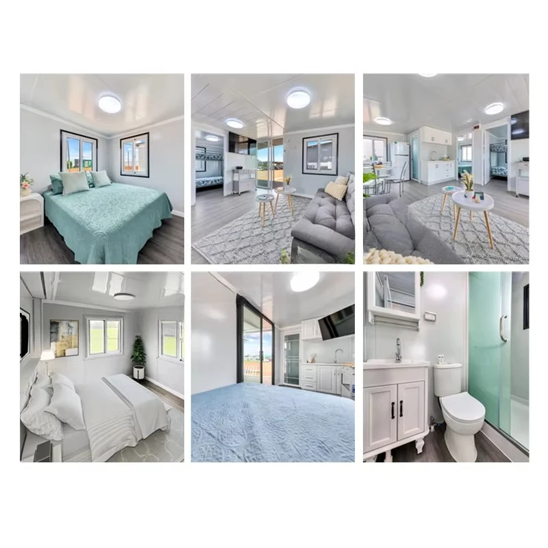 منزل قابل للطي مسبقًا قابل للتوسيع، منزل حاوية 20/30/40 قدم مناسب لغرف نوم قابلة للتخصيص في الهواء الطلق 1-4