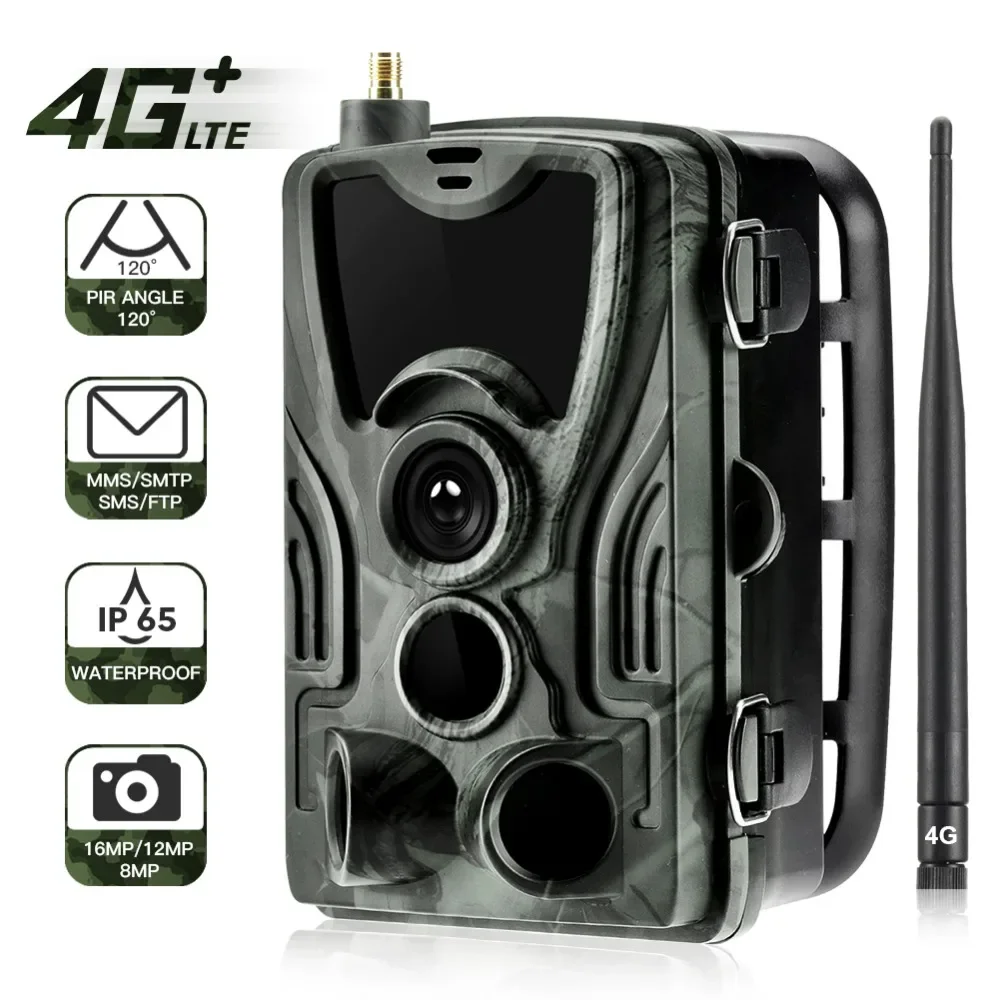 Caméra de chasse à la faune 4G LTE SMSTrail 16MP 1080P Surveillance Cellulaire HC801LTE Email FTP SM