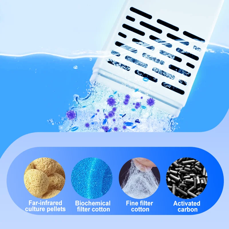 Fish Tank Filter 3 in 1 Aquarium Filter Pump Circulation System Water Purification Oxygen Generator Wave Maker Water Pump 220V