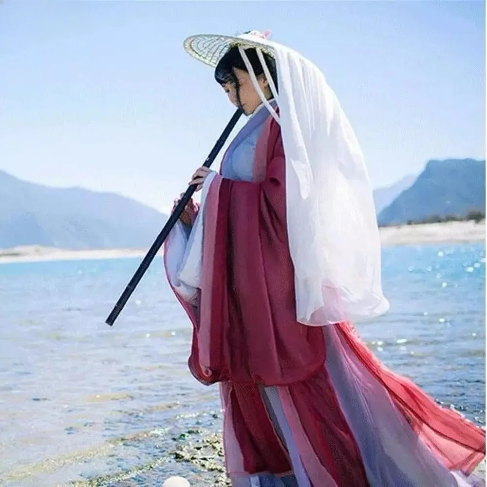 Oosterse Hanfu Jas Chinese Traditionele Han Tang Dynastie Oude Elegante Mantel Vrouwen Dansjack Dragen Rood Vest Voor Mannen