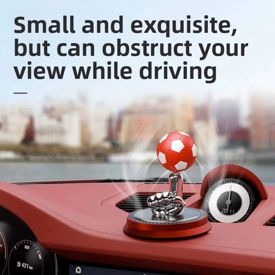Solar Car Fragrance Finger Football Car Air Freshener Automatic Rotating Floating Ball Auto Interior Home Aromatherapy Diffuser