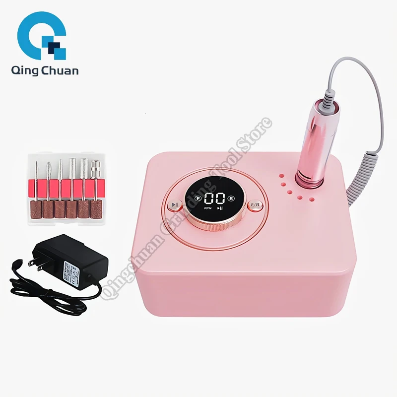Electric Nail Drill 35000RPM Professional Manicure Machine Nail Sander Set Nail Drill Bit Portable Nail Salon Polisher Equipment
