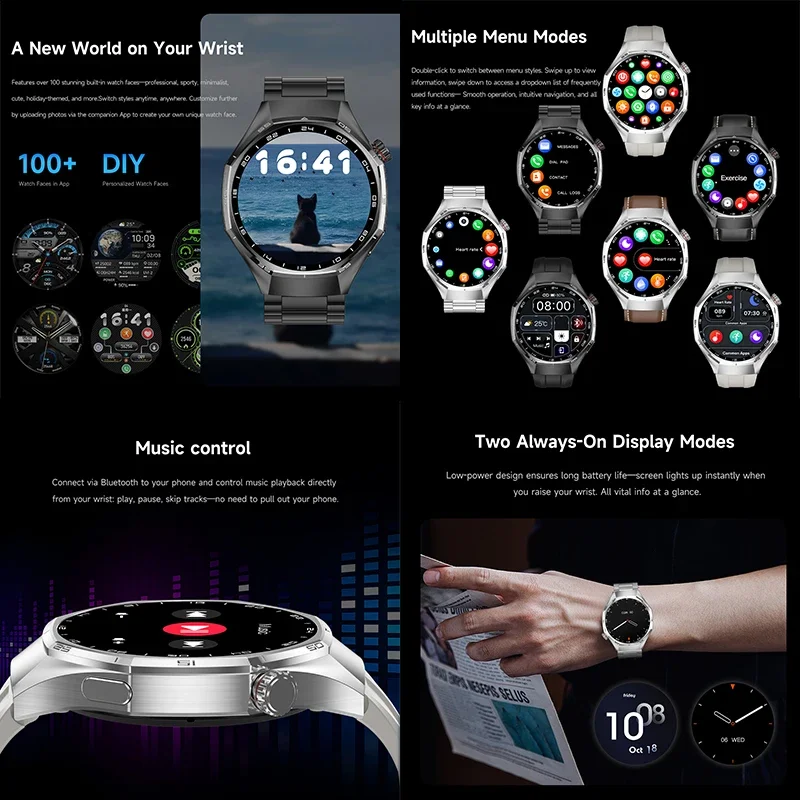 2026 New Watch 6 Max Smart Watch Men GPS Motion Trail Health Monitoring Altitude IP67 Waterproof Sport Bluetooth Call Smartwatch