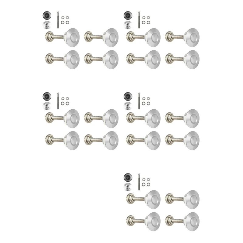 20X Quick Release Push Hood Latch Button Car Pin Bonnet Lock Bumper Clip Latches Silver-M54K