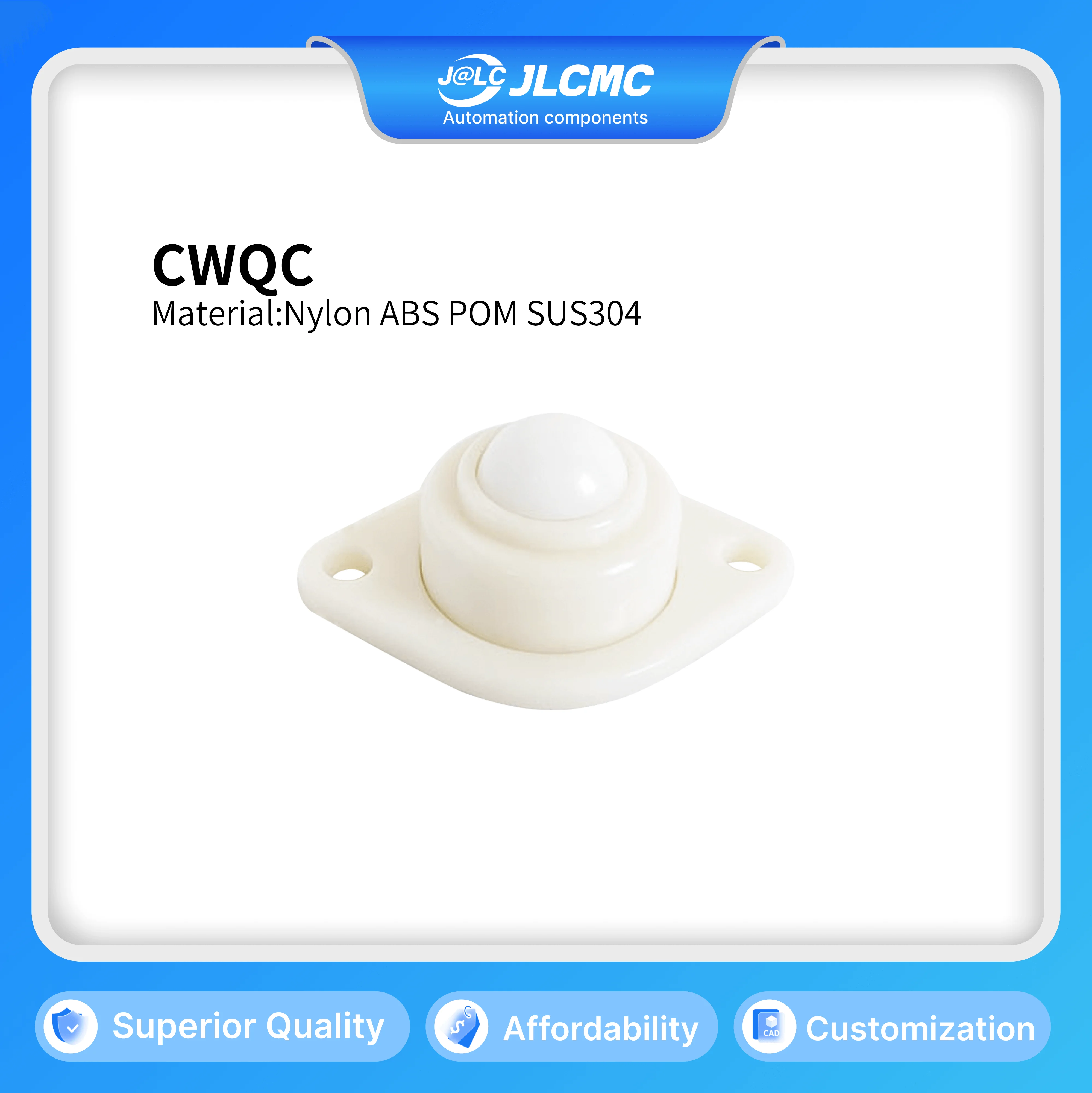 

1pcs Plastic Transfer Ball Caster Flange Type Nylon/POM Ball Dia 16/19/25mm Universal Roller for Furniture Machinery Conveyor
