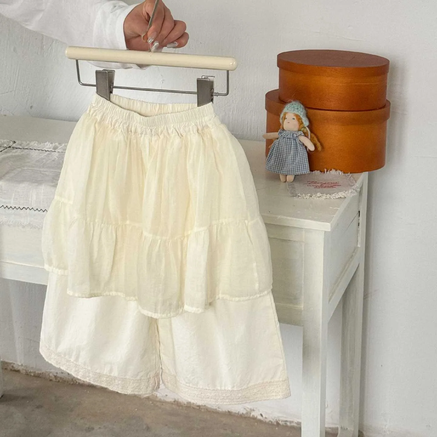 Girls Clothing 2026 Summer New Versatile Stylish Simple Casual Fashion Trend Girls Mesh Skirt Pants Comfortable and good-looking