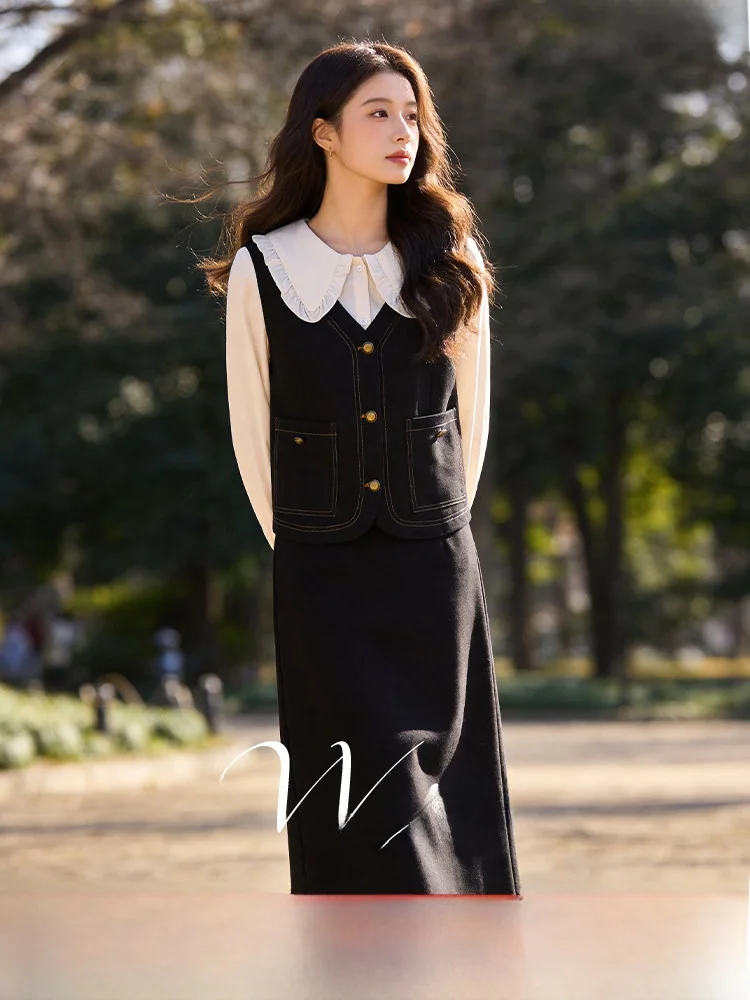 

Stunning Doll Collar Set plus Size Spring 2026 Faionable Ensemble Casual Fit Polyester And Spandex Universal Size