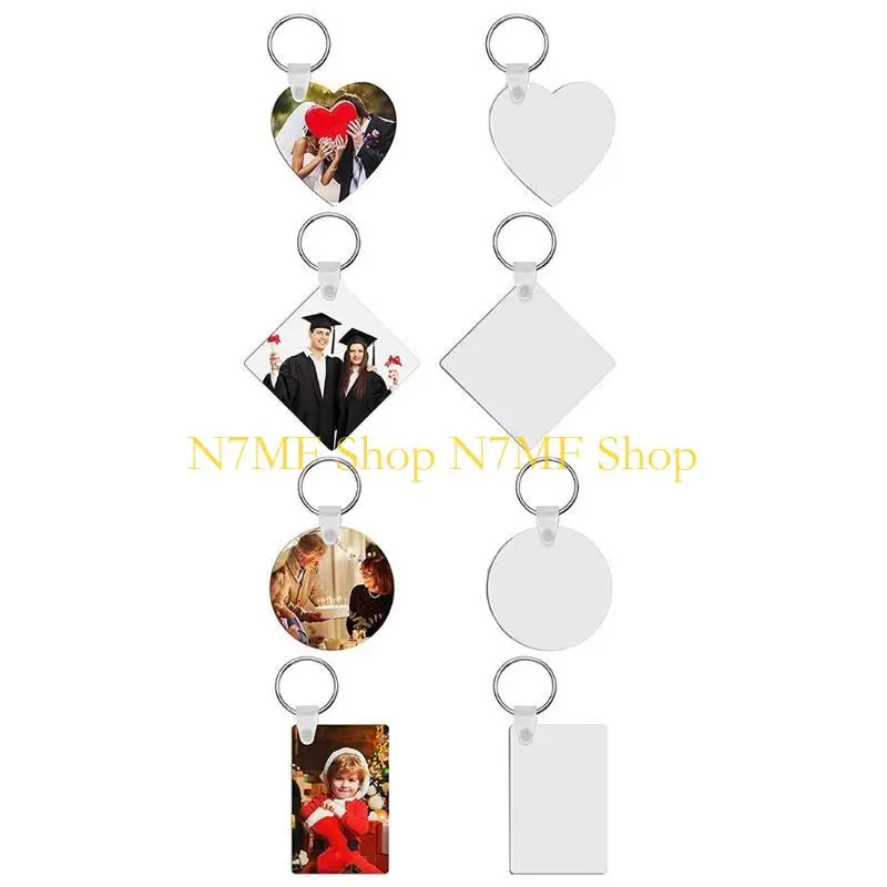 

N7MF 36x нежный брелок с двусторонним принтом, пустой сублимационный брелок для переноса тепла для ювелирных изделий, картон для