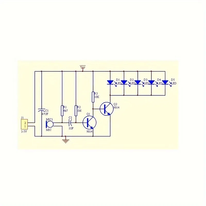 Voice-controlled Light LED Melody Light Module DIY Electronic Fun Kit Production Learning PCB Laboratory Electronic Enthusiasts
