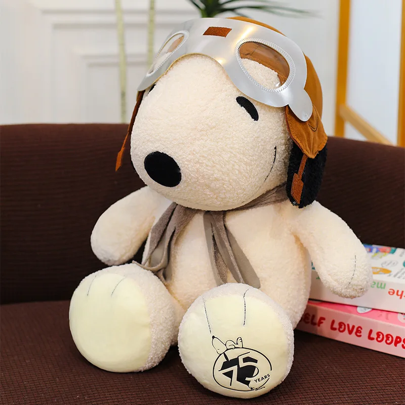 Miniso Kawaii 35cm Snoopy traductor piloto mantenimiento juguete de peluche adornos de habitación niños regalo de cumpleaños regalo de Navidad