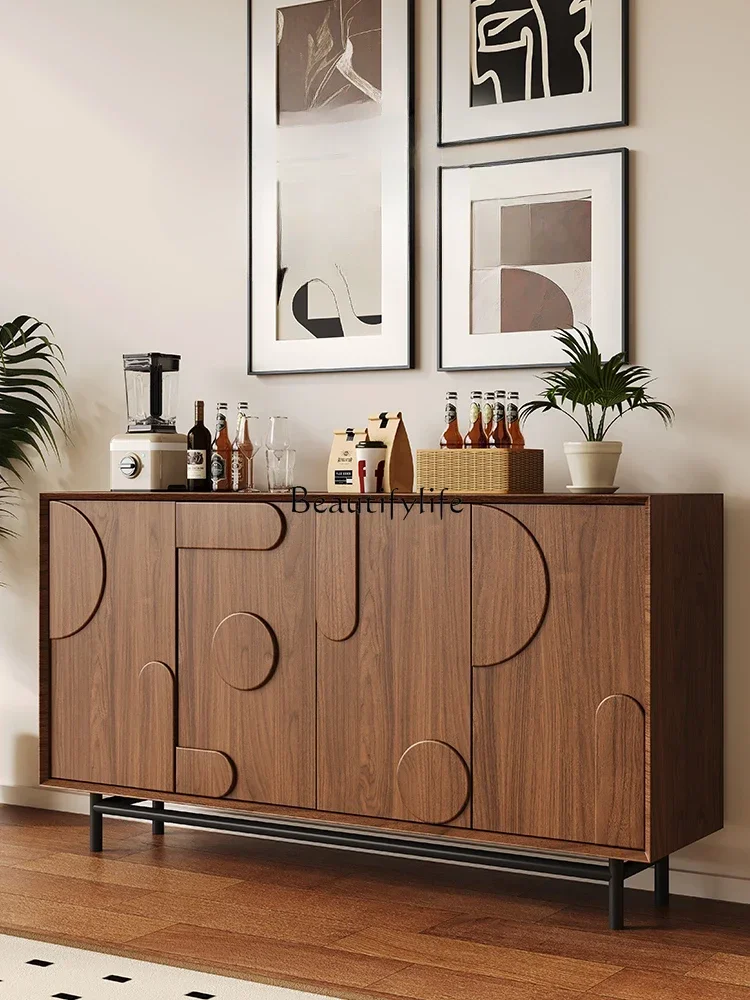 

yj21 solid wood medium and ancient style storage French Nordic modern storage side cabinet