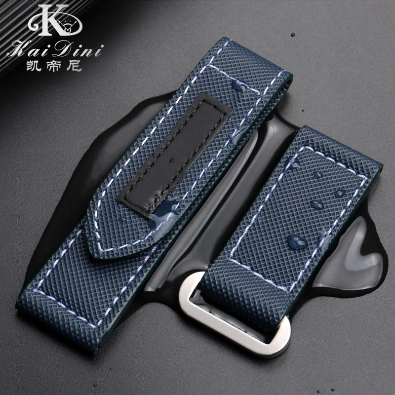 PAM01118 PAM01119 Carbon Fiber  Nylon Watch Band For Panerai Canvas Leather Watch Strap Waterproof Wrist Band Men Accessories 24