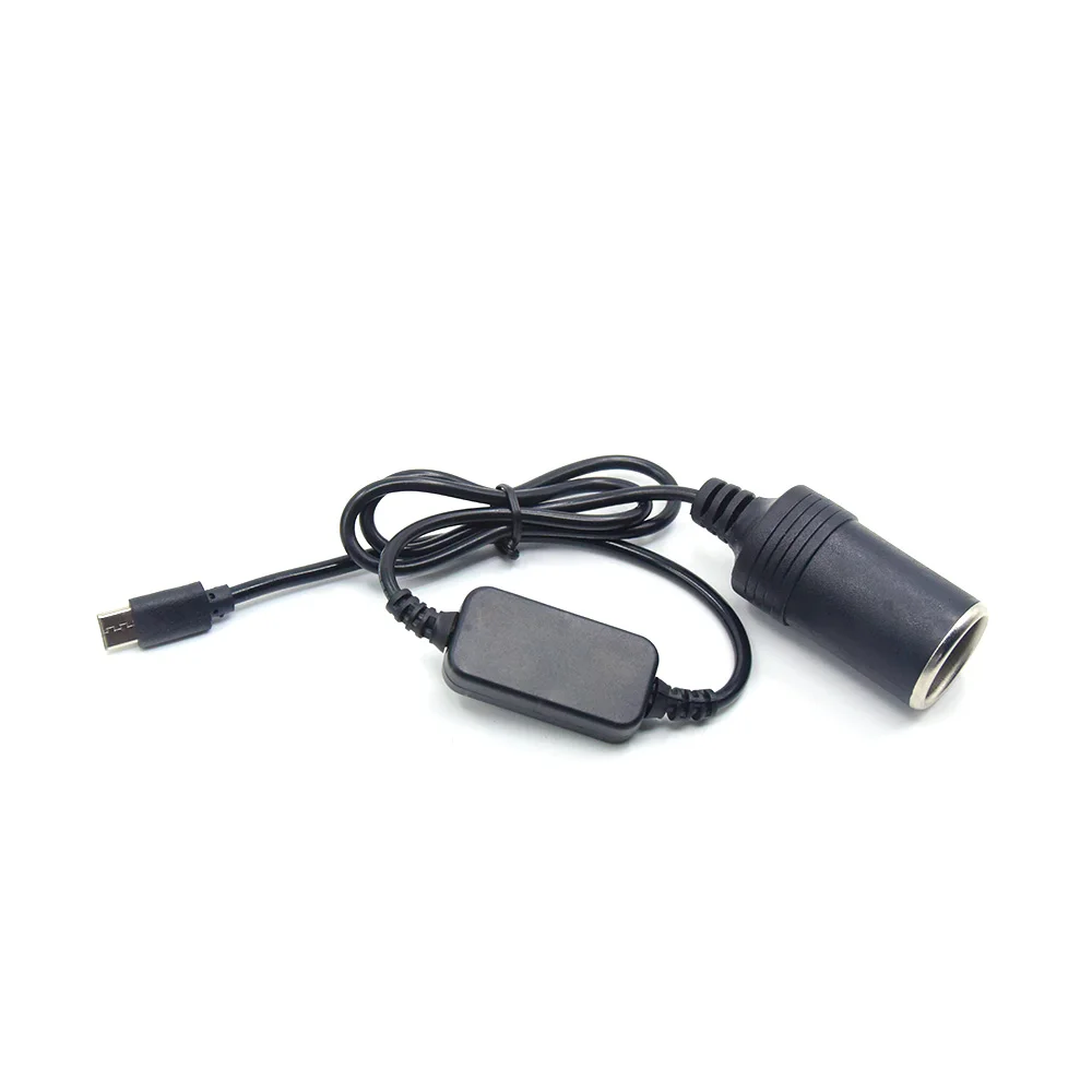 USB Type C PD to 12V Adapter Car Cigarette Lighter Socket High Current Protect for Driving Recorder, GPS E-Dog, Fan, Car Charger