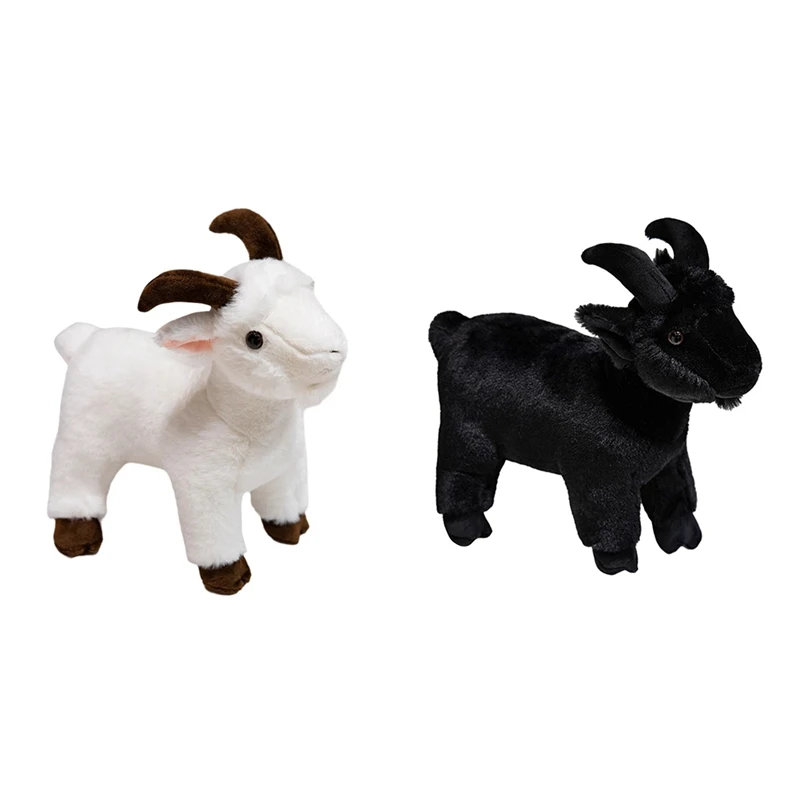 Ranch Animal Series Soft Cute Simulation Goat Mountain Lifelike Plush Toy Doll Children's Gift 40Cm