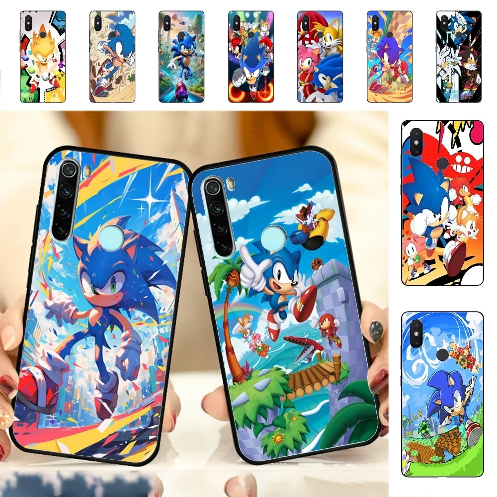 Anime Cartoon S-Sonics Hedgehog Phone Case For Redmi Note 4 X 5 A 6 7 8 T 9 9S 10 11 11S 11Epro Poco M3 Pro