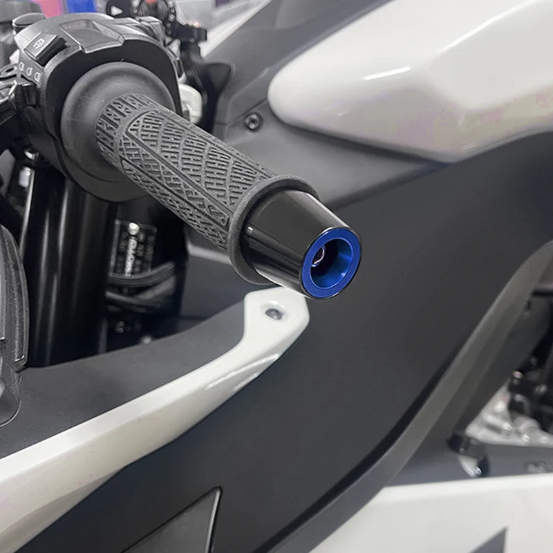 อุปกรณ์ตกแต่งรถมอเตอร์ไซค์สำหรับ FAZER FZ1 FZ6 FZ8 ปลอกแฮนด์ CNC พร้อมตุ้มถ่วงน้ำหนัก ปลอกแฮนด์ ปลายแฮนด์ ฝาปิดปลอกแฮนด์ fz1 fz6 fz8