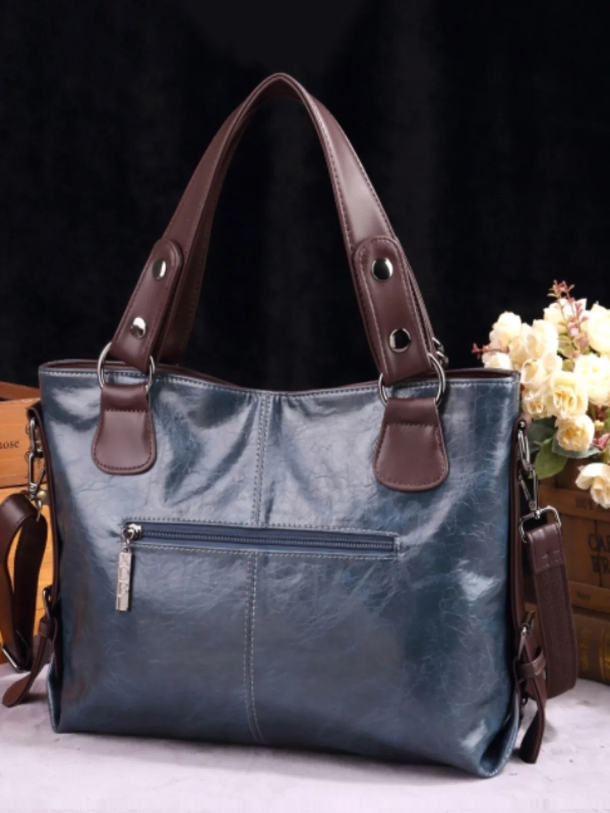 حقيبة يد جلدية جديدة ذات سعة كبيرة لربيع وصيف للنساء، حقيبة كروس كلاسيكية بسيطة متعددة الاستخدامات