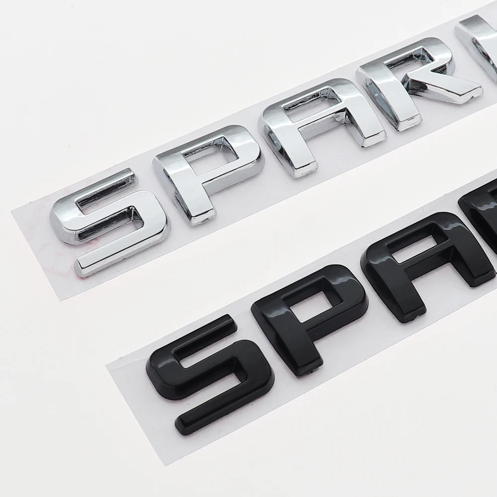 1PC 3D ABS Car Letter Logo Sticker Tail Bumper Badge Auto Rear Trunk Emblem Decals Accessories For SPARK LT XFL view 3