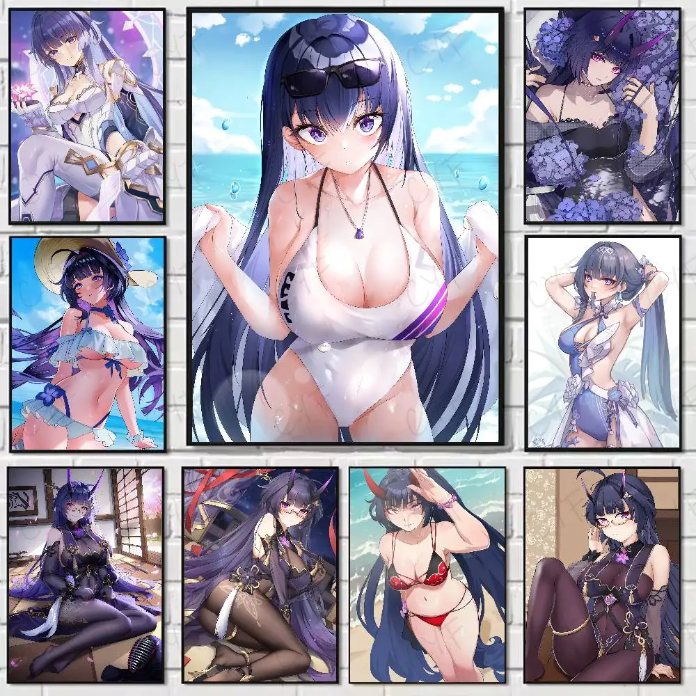 

Raiden Mei Honkai Sexy Poster Home Living Bed Room Bar Hallway Sticky Wall Art Printing Waterproof Aesthetic Decor
