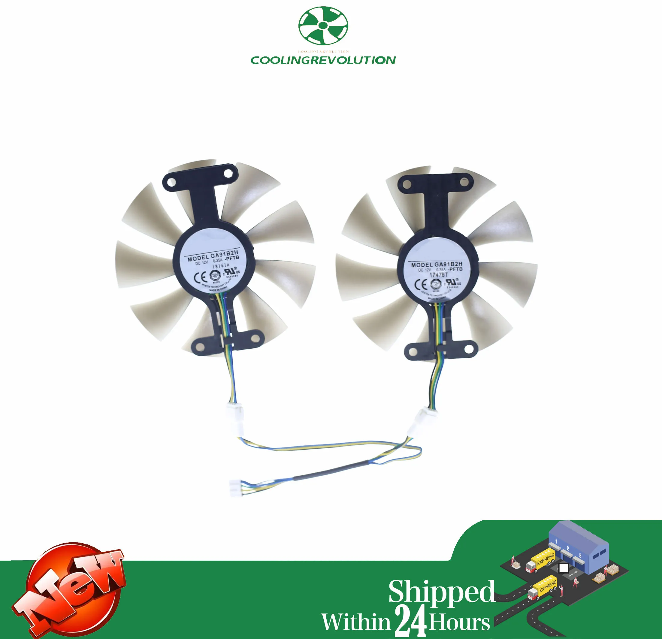 GA91S2H GTX 1060 EXOC 3GB GPU Cooler Fan For KFA2 GALAXY GeForce GTX1060 EXOC 6GB GeForce GTX1060 VGA Cards Cooling Fan view 2