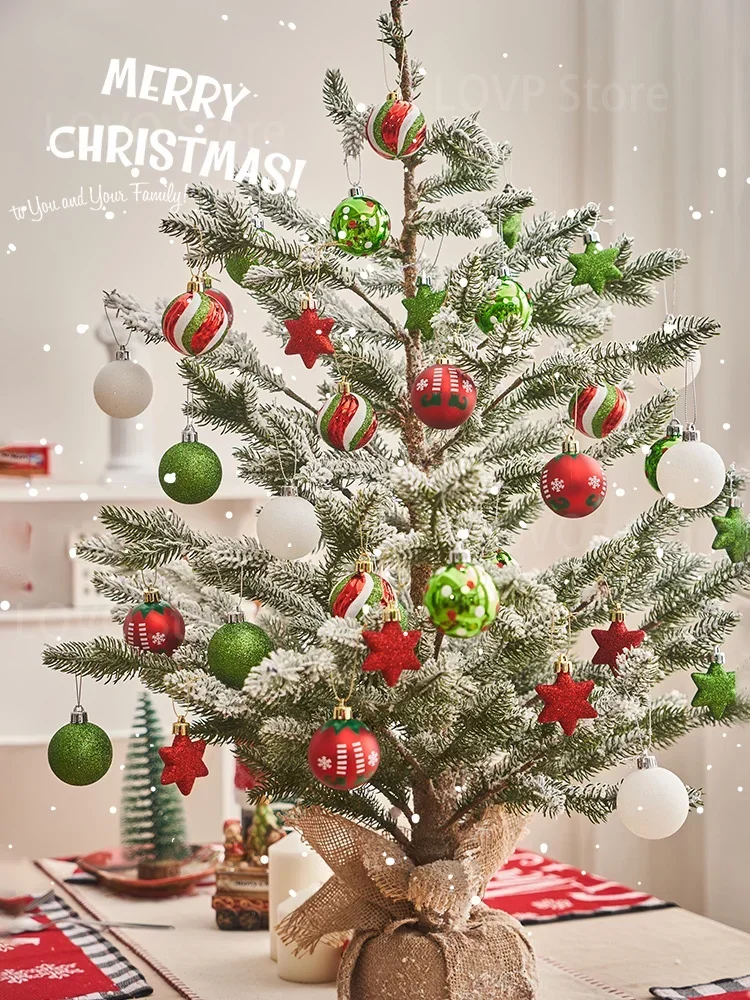 Christmas Decoration Ball Christmas Tree Arrangement Pendant Material Pack Pendant Trinket Accessories Dress Up Props Set