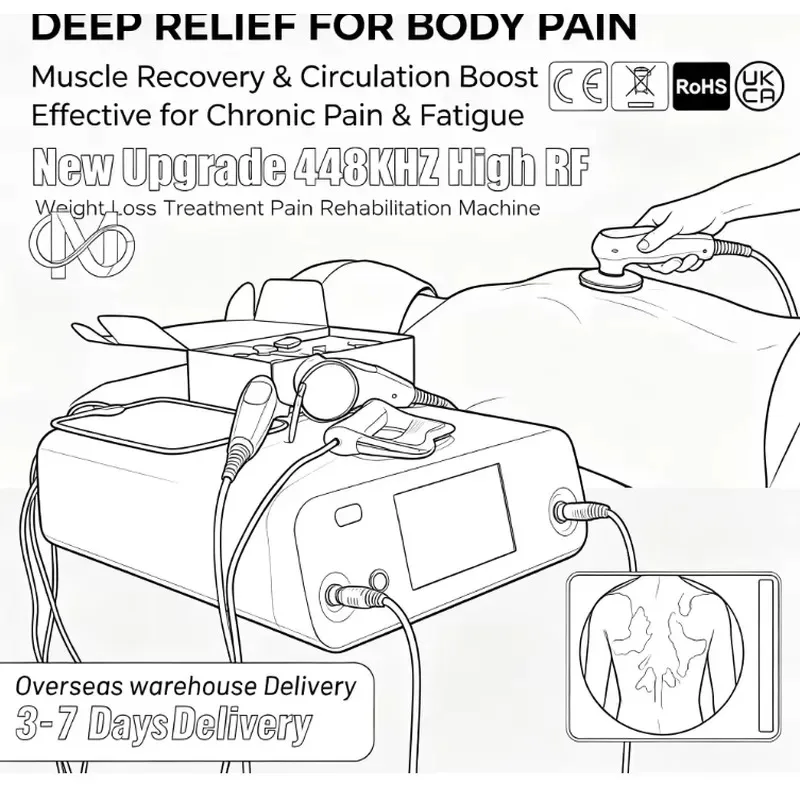 448KHz Fever Master Machine Deep Heat Therapy For Body Rehabilitation Facial Wrinkle Cellulite Dissolving