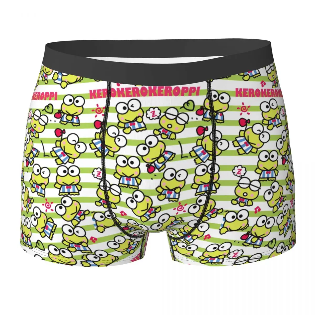 

Custom Keroppi Cartoon Underwear Cute Animal Print Men Panties Pattern Funny Boxershorts High Quality Boxer Brief Plus Size 2XL