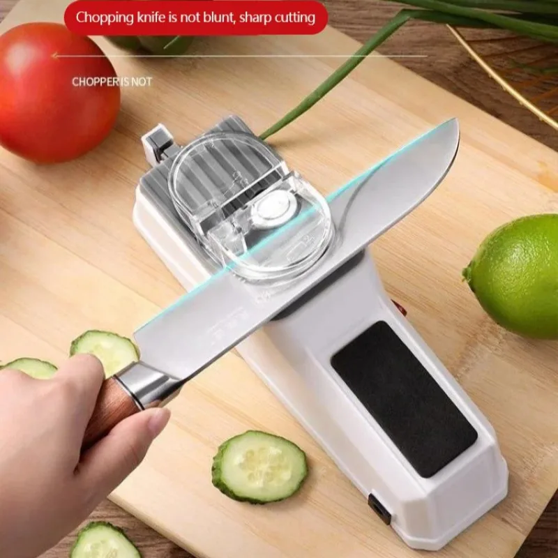 Afilador de cuchillos eléctrico USB, piedra de afilar, doble cara, para Cocina