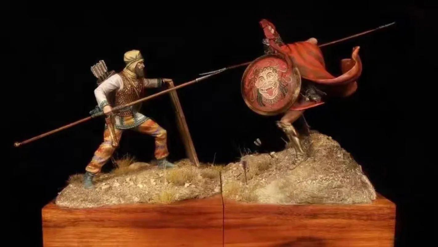 

1/24 Scale Resin Figure Model Kits Ancient Warriors Fighting Historical Miniatures Garage Kit Unassembled and Unpainted